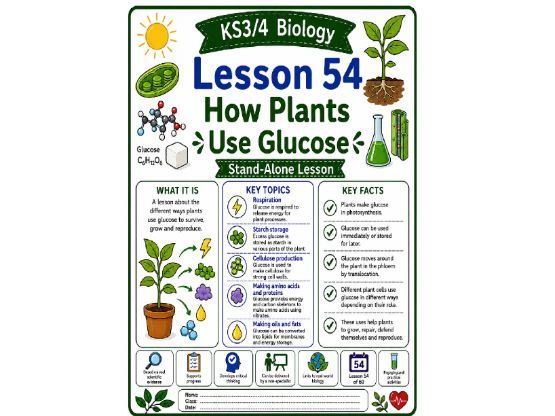 How plants use glucose cover lesson (L54) Biology