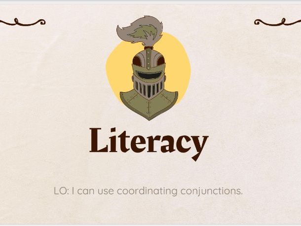 Co-ordinating conjunctions lesson with activity.