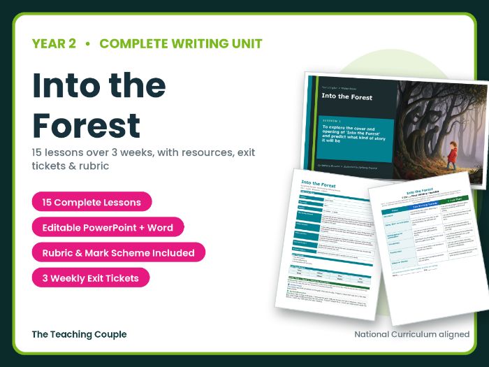 Into the Forest | Year 2 English Unit | 15 Complete Lessons + Resources + Mark Scheme