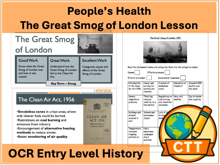 OCR Entry Level History - People's Health - The Great Smog of London Lesson