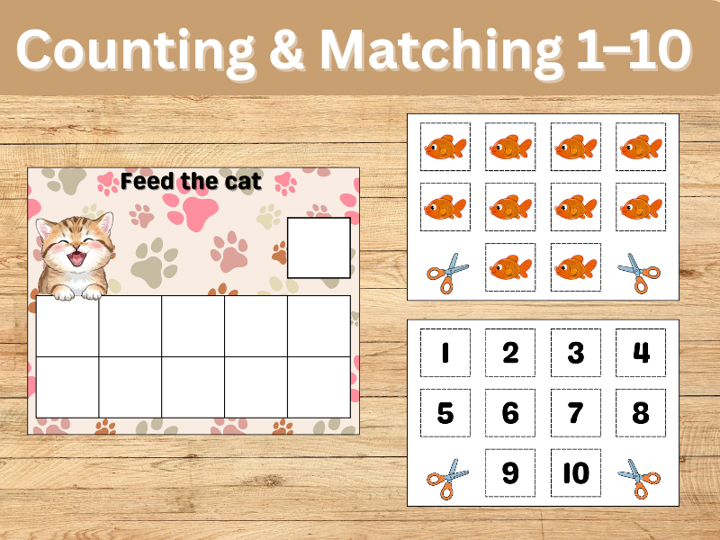 Counting & Matching 1–10 | Cat Theme