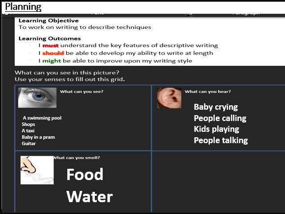 How to describe a picture