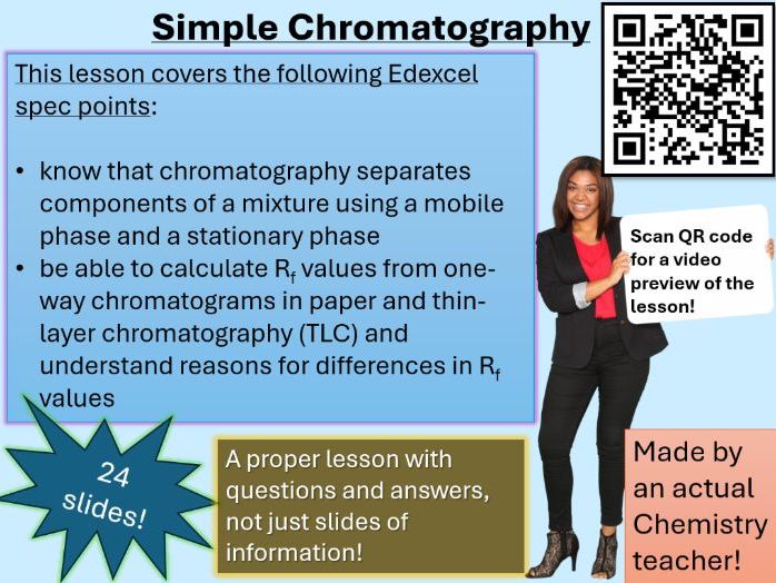 Chromatography | A level Chemistry (scan for video preview)