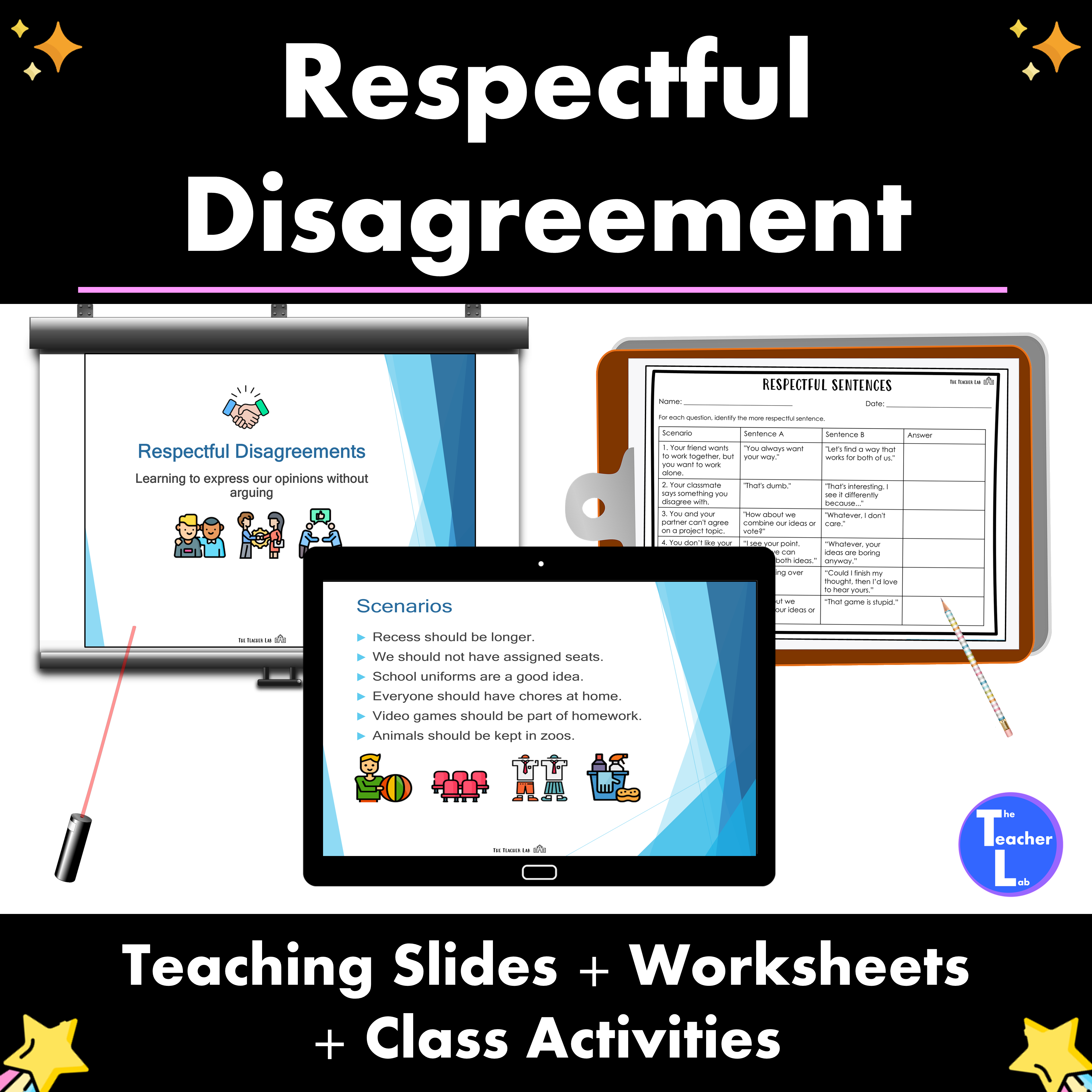 Respectful Disagreement Conflict Resolution SEL Lesson Grade 5 Social ...