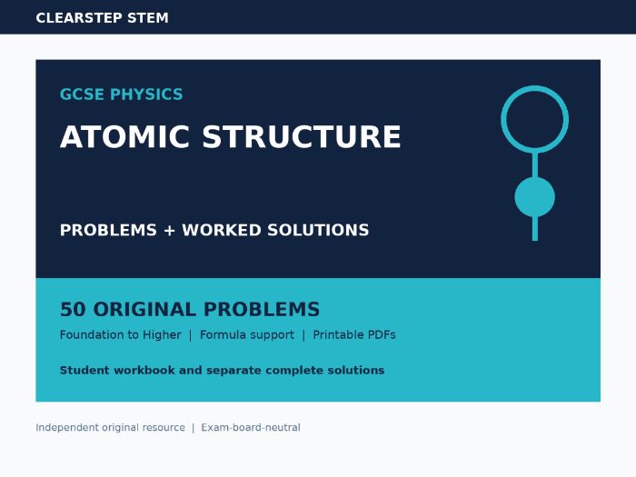 GCSE Atomic Structure Problems and Solutions
