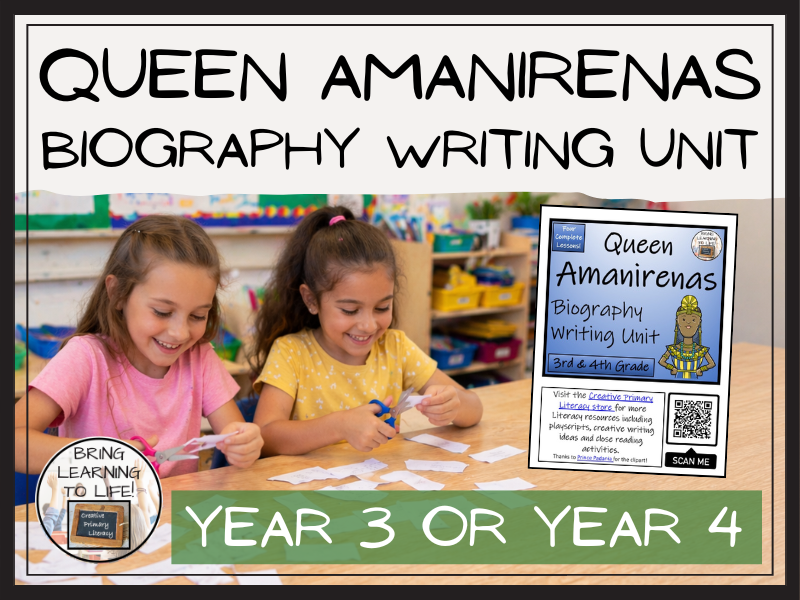 Queen Amanirenas Biography Writing Unit | Year 3 or Year 4