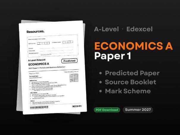 Predicted Paper 1 2027 A-level Economics A Edexcel