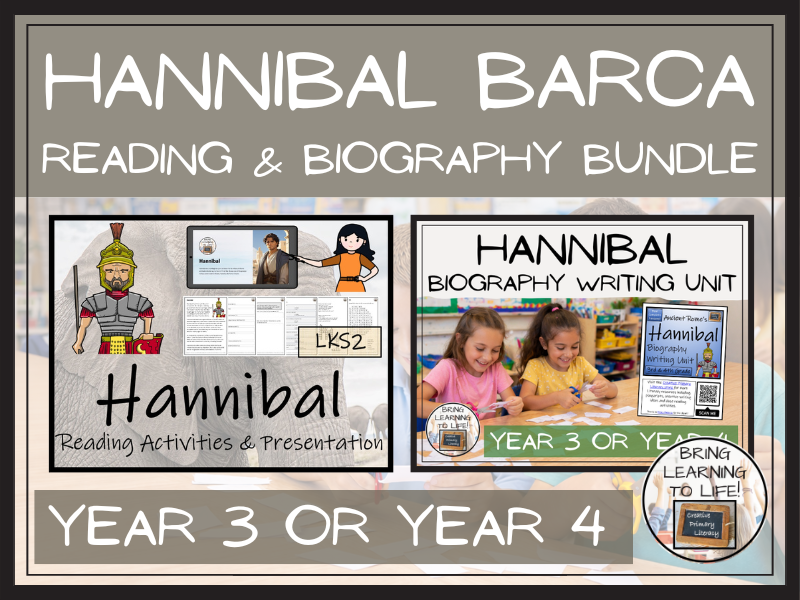 Hannibal Reading Comprehension & Biography Bundle | LKS2