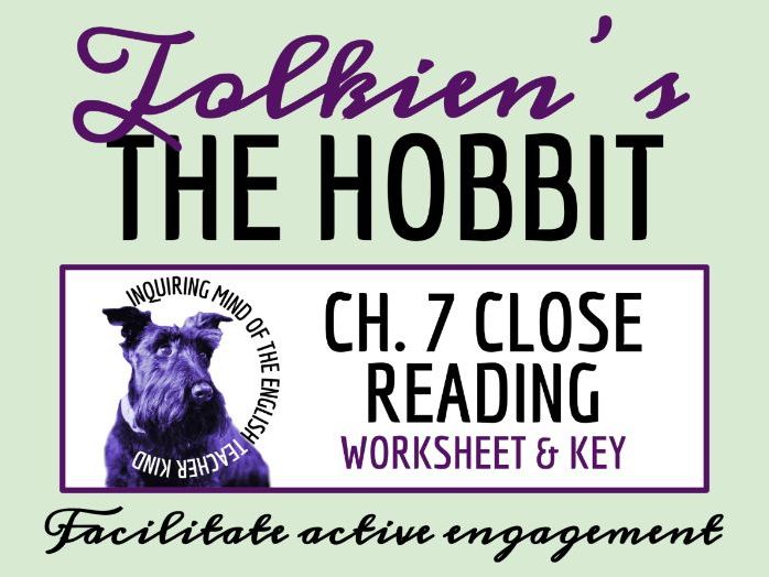 The Hobbit Chapter 7 Close Reading Analysis Worksheet