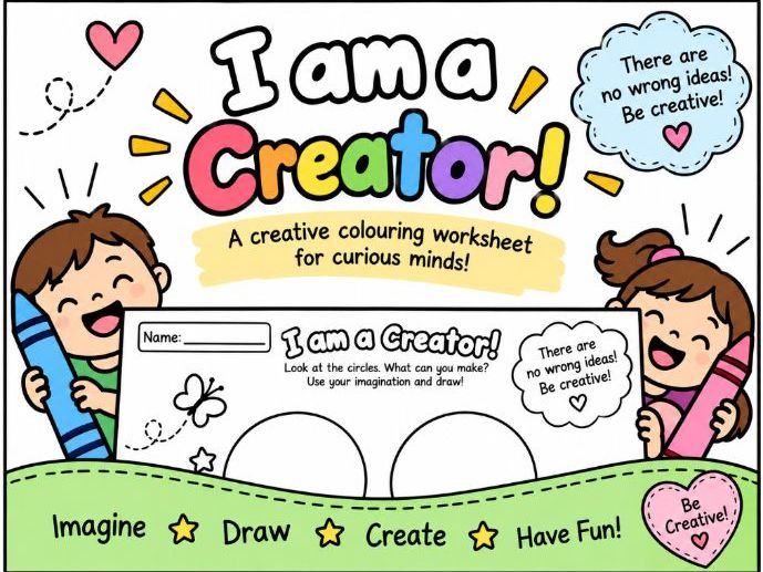 I Am a Creator! – Creative Thinking Worksheet