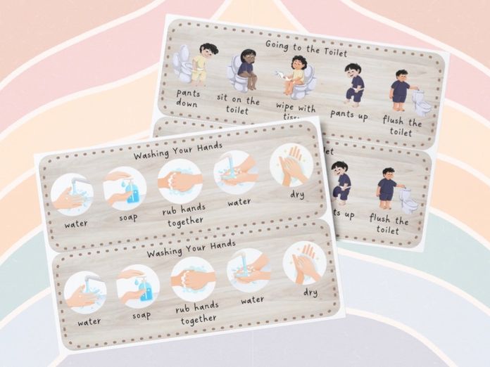 Display - Toilet & Hand Washing Visual Strips