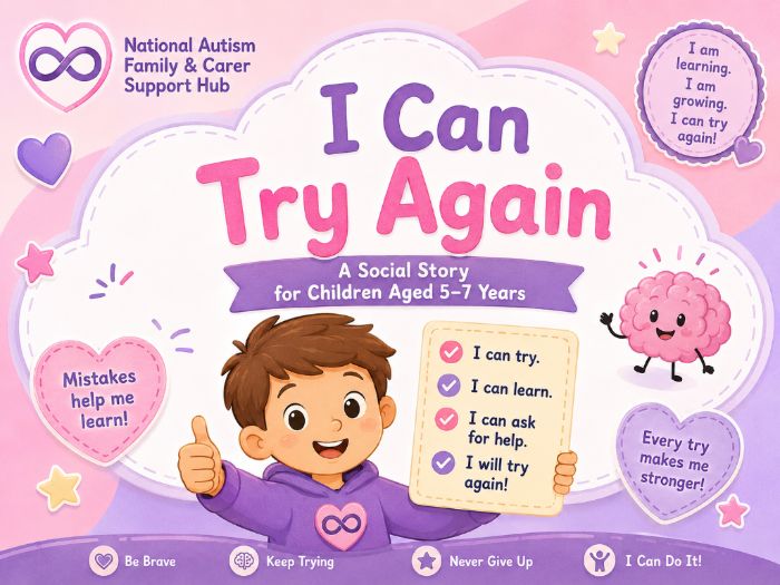 I Can Try Again! ASD Social Story (5–7)