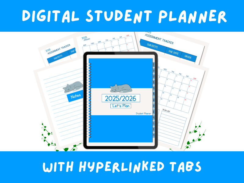 2025–2026 Hyperlinked Digital Student Planner