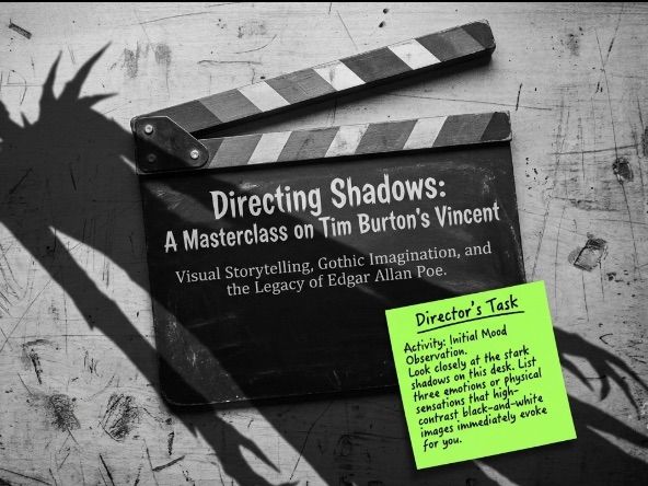 Vincent Short Film Analysis Deck | Visual Storytelling & Gothic Homage | Years 7