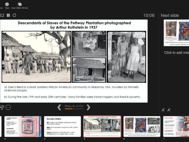 Gee's Bend Quilt Design: Art, Black History, and Sustainability (KS3) Textiles