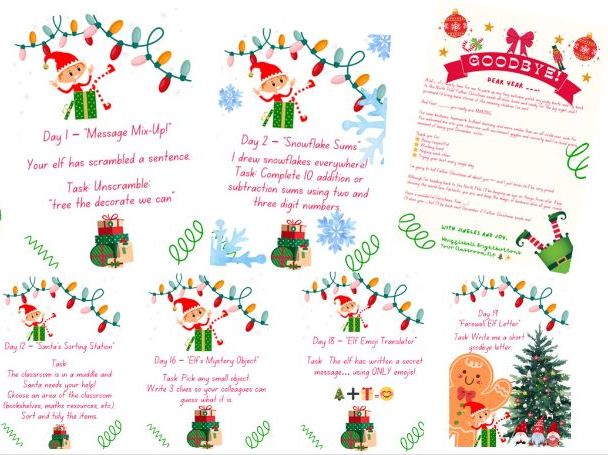 19 Days of Elf Adventures in the class