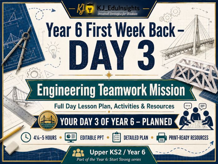 Year 6 First Week Back: Day 3 – Engineering Teamwork Mission | Full-Day Teamwork, Communication
