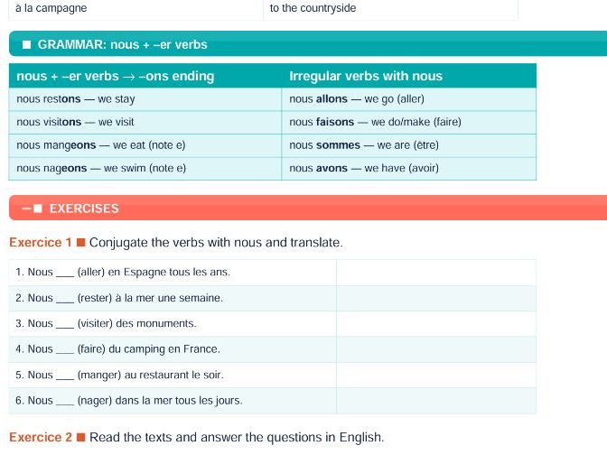 Year 7 KS3 French — Summer Revision Booklet | Studio 1 Rouge | Module 5