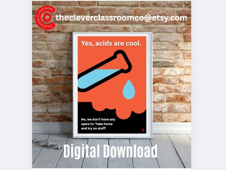 Funny and Sarcastic Secondary Science Classroom Poster