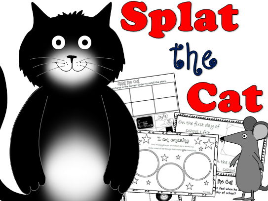 Splat the Cat book companion and sequencing- Back to School