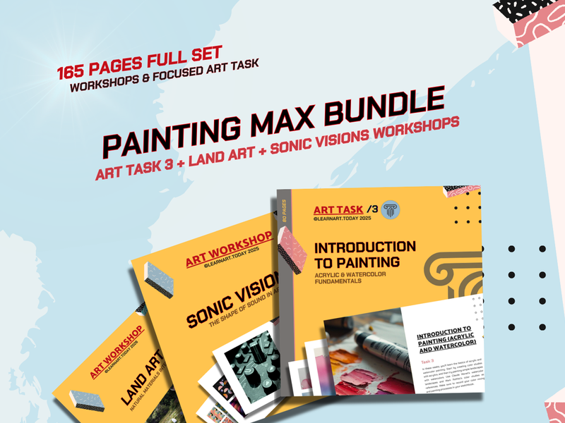 Painting MAX Art Bundle | KS3 KS4 GCSE | Middle & High School | ART TASK 3 + 2 Workshops