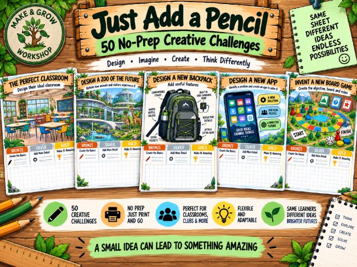 Just Add a Pencil – 50 No-Prep Creative Challenges