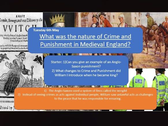 Crime and Punishment- Medieval England