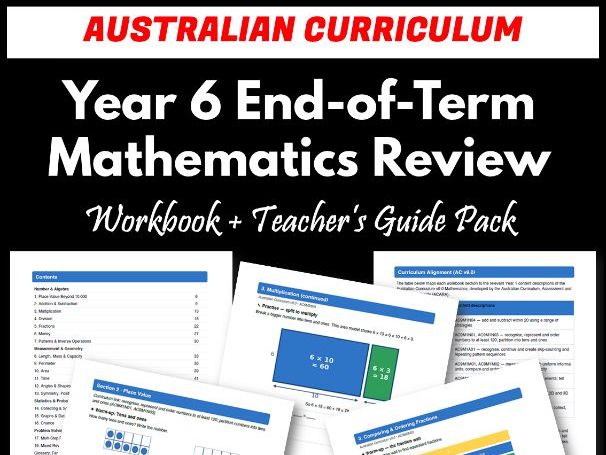 Year 6 End-of-Term Mathematics Review Pack | Australian Curriculum