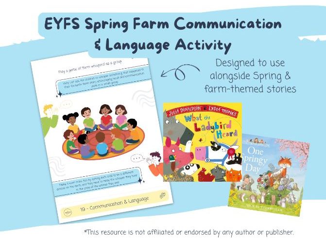 FREE Spring Farm Communication & Language Activity