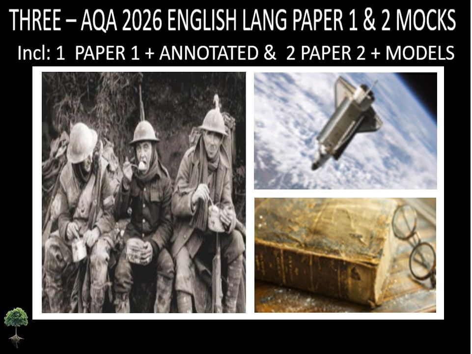 THREE - AQA PAPER 1 & 2 | 2026 FULL MOCKS | ANNOTATED | MODELS