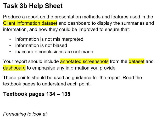 BTEC Tech Awards DIT Component 2 Task 3b Help Sheet - Evaluation of Presentation