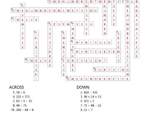 Crossnumber 3- puzzle