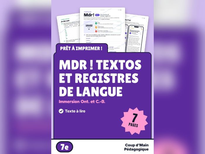 French Immersion Grade 7 Texting vs Email | Language Registers