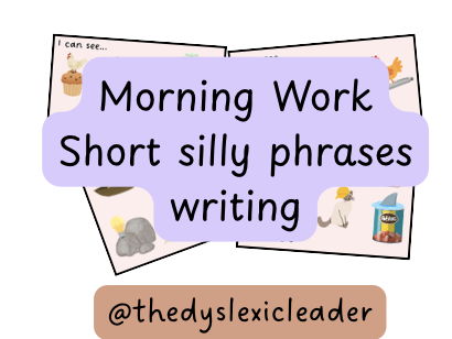 Morning Work Silly Sentences Phase 2-4