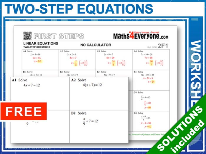 two step equations worksheet bundle teaching resources