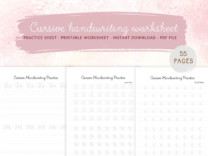 Cursive Handwriting Practice Worksheet