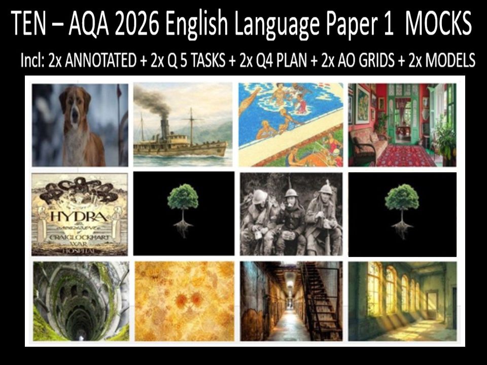 TEN - AQA PAPER 1 |2026 FULL MOCKS |ANNOTATED| Q5 TASK| Q4 PLAN| AO GRIDS| MODELS