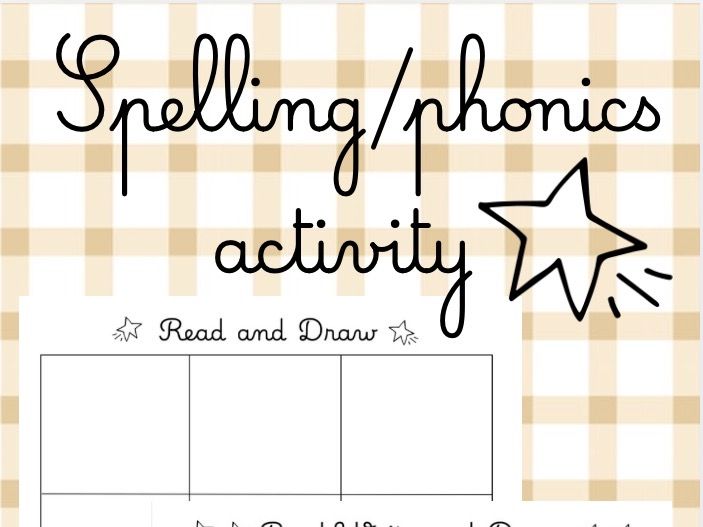 Read, write and draw spelling activity