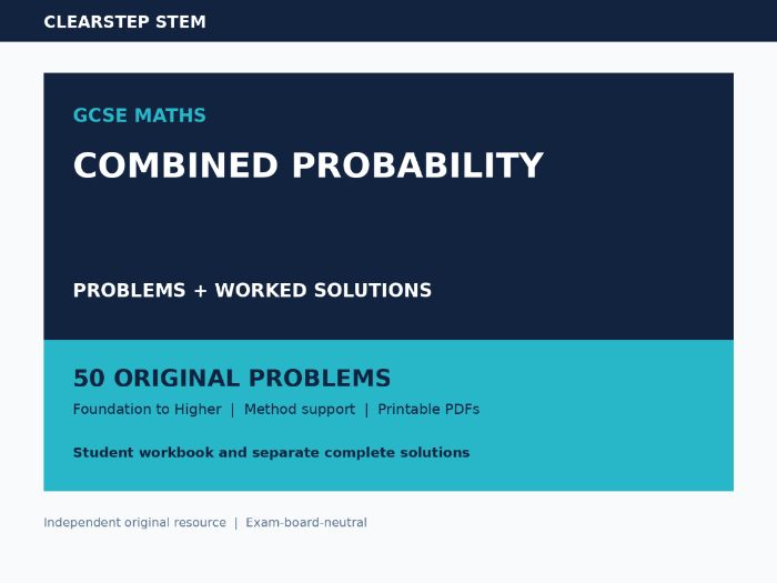 GCSE Combined Probability Worked Solutions