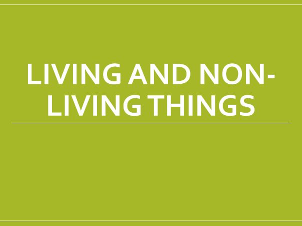 Primary Science: Living and Non-Living Things
