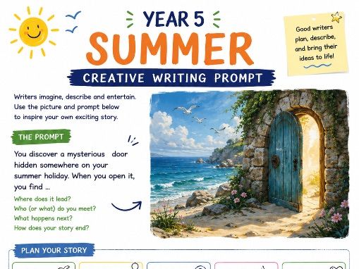 Year 5 Summer Creative Writing Prompt Worksheet | KS2 English Writing Activity