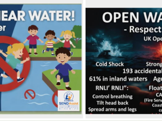PSHCE Assembly Open Water Safety and Poster set. KS2, KS3 and KS4 uses