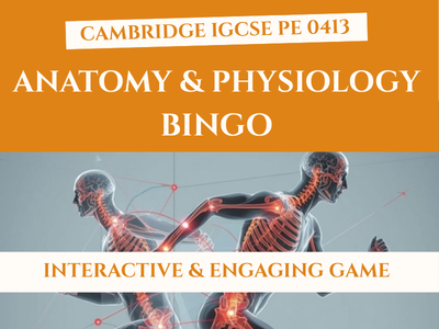 IGCSE PE Anatomy & Physiology Bingo | Skeletal System & Joint Movements | 0413