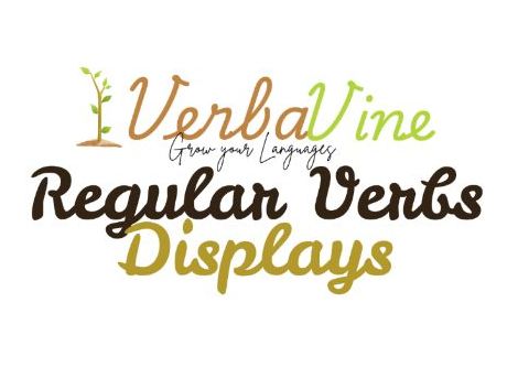 French Regular Verbs Displays, Present Past and Near Future