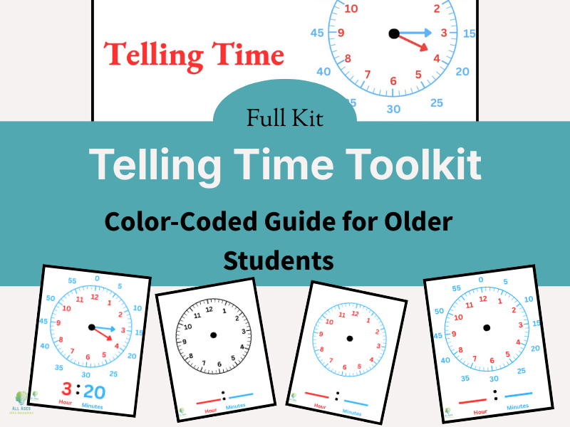 Telling Time Mastery Bundle | Two-Clock Method Lesson & Anchor Chart Kit