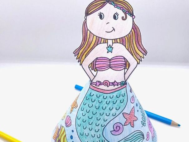 Mermaid Paperdoll Craft Activity