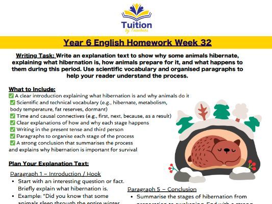 32. Year 6 Creative Writing & Spelling