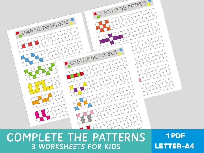 Patterns Worksheets – Early Maths