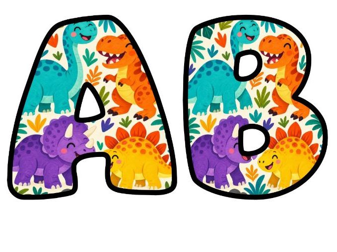 Happy Dinosaurs Bubble Letters | History Topic Bulletin Board Letters | Classroom Display Pack