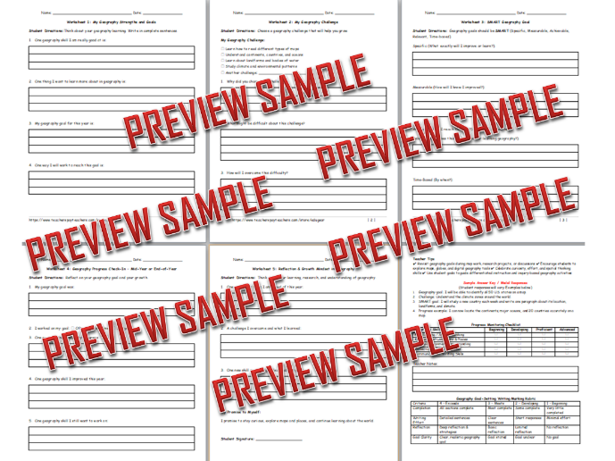 Social Studies Goal Setting Writing + New Year 2026 Art Coloring Updated Yearly